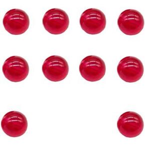 4mm Diameter Synthetic Ruby Bead Solid Pure Corundum Pearl Insert Ball w/o Hole for CNC Probe, Jewelry Making, Bracelet, Necklace, Craft (10 pcs)