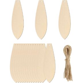 20pcs Unfinished Wood Surfboard Shape Cutouts DIY Crafts Blank Surf Boards Wooden Ornaments for Painting Summer Beach Hawaii Luau Party Home Hanging Decoration