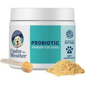 Under The Weather Pet Probiotic Powder for Dogs | Vet Formulated Dog Probiotics Supplement Filled with Good Bacteria | Promotes Healthy Digestion, Appetite, and Strong Immune System| 120 Servings