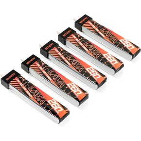 BETAFPV 5pcs Lava 1S 260mAh Lipo Battery 3.8V 80C LiHV Battery with BT2.0 Connector Compatible for 1S FPV Tiny Whoop Drone Quadcopter Like Air65, Meteor65, Meteor65 Pro 1S Brushless Drones