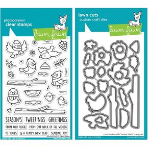 Lawn Fawn - Winter Birds - Stamps, Dies and Pocket