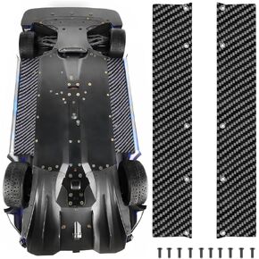 2Pcs Carbon Fiber RC Chassis Side Skirts Side Panels Widening Kit (46mm/ 56mm) for 1/7 Felony & Infraction V2 6s BLX All-Road Truck RTR Upgrade Part(46MM)