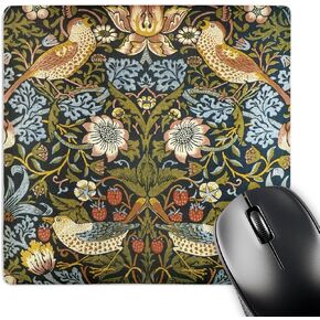 William Morris Strawberry Thief Pattern - Mouse Pad, 8 by 8 inches (mp_219390_1)