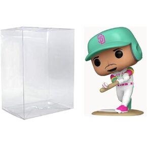 Exclusive Funko Pop! Manny Machado (City Connect Jersey) Series 7 Vinyl Figure with Protective Case, Pink/Green/White