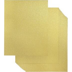 Simetufy Gold Glitter Cardstock Paper, Double Sided Gold Glitter Paper for DIY & Art Projects, 20 Sheets Gold Sparkle Card Stock for Crafts, 250GSM
