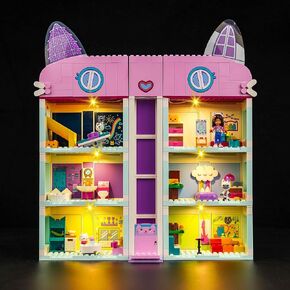 Upgraded Led Light Kit Compatible with Lego Gabby's Dollhouse Building Set, Lights Decoration Compatible with Lego 10788 (Model Not Included)
