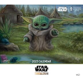THE MANDALORIAN by Thomas Kinkade Studios 2023 Deluxe Wall Calendar with Print