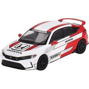 True Scale Miniatures Model Car Compatible with Honda Civic Type R 2023#2 Pace Car White (Left Handle) 1/64 Diecast Model Car Mini GT MGT00721