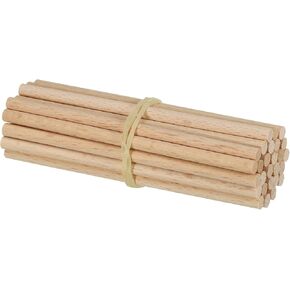 PATIKIL 3/16 x 4 Inch Dowel Rods Wood Sticks, 25 Pcs Unfinished Wooden Dowel Rods Round Dowels Hardwood Sticks for DIY Crafts and Home Decor