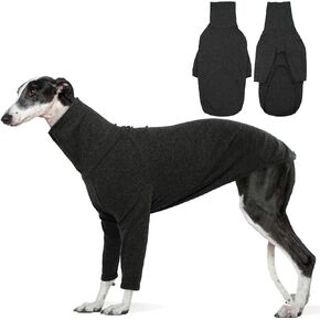 DENTRUN Italian Greyhounds Dog Sweater, Greyhounds Turtleneck Knit Sweatshirt Lightweight Clothes for Cold Weather, Warm Pajamas for Whippets, Winter Long Sleeve Dog Sweater Shirt for Large Dog