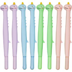 Maydahui 12 Pcs Cute Horned Dinosaur Gel Pens Fun Dino Writing Pens Black Ink For Students Teenage Classmates Shcool Supplies Stationery Desk Decor Birthday Gift