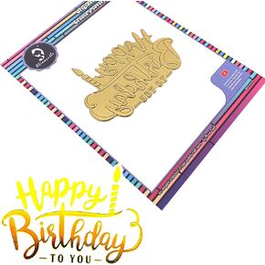 alinacutle Happy Birthday #6 Hot Foil Plate,Metal Foil Plates