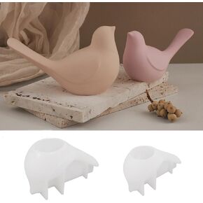 Yalulu 2Pcs 3D Birds Resin Molds Silicone, Bird Soap Making Mould, Bird Aromatherapy Candle Epoxy Resin Casting Molds Home Decorations