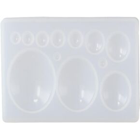 Silicone Oval Resin Molds, 12 Cavities Earrings Silicone Molds for DIY Craft Pendant, Jewelry, Earring