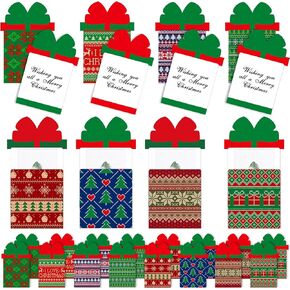 Cholemy Set of 24 Christmas Money and Gift Card Sleeves Christmas Gifty Card Holders Christmas Money Holder Ornaments Christmas Greeting Cards for Christmas Party Gift Decoration (Ugly Sweater Style)
