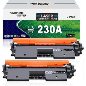CF230A 30A Black MFP M227fdw Toner Cartridge Compatible Replacement for HP 30X CF230X for HP Pro M203dw MFP M227fdw M227fdn M203dn M227sdn M203d M227 M203 Series Printer Ink (2 Packs Black)