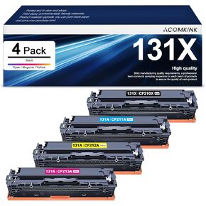 خراطيش حبر 131X 131A مكونة من 4 عبوات بديلة لحبر الطابعة HP 131A 131X CF210X CF211A CF212A CF213A Pro 200 Color M251nw، حبر الطابعة MFP M276nw، أسود سماوي أرجواني أصفر