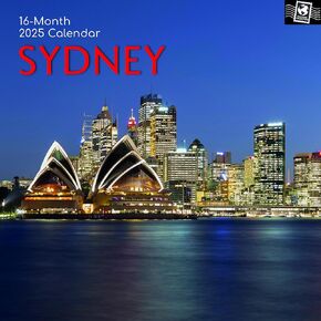 The Gifted Stationary 2025 Square Wall Calendar, Sydney, 16-Month Passport Collection Theme Hanging Calendar with 180 Reminder Stickers, Month Planner for Home, or Creative Spaces, 12x12 In