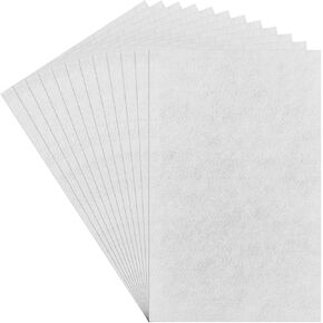 12 Pcs Felt Fabric Sheets, 1mm Thick Soft Felt Sheets for Crafts, 7" x 11" Craft Felt Square for DIY and Sewing Projects, White