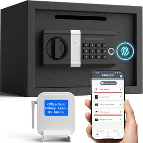 FORFEND Fingerprint Smart Home Safe | WiFi Safe Box App Access/Alert | Kidnap Alarm, Tamper Alarm, Frozen Mode, Sub-Accounts, Remote Unlock, Voice Command | Biometric Safe For Money Cash Gun Pistol