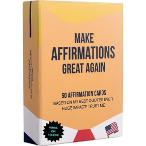 50 Bigly Funny Confidence Boosts By the Former (and Soon-to-Be) President | Uplifting Gag Gift Idea for White Elephant, Secret Santa or Christmas| Funny Affirmation Cards for Men and Women Adults