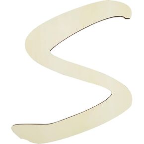 12 Inch Wooden Letter V, 1/5" Thick Blank Cursive Wooden Letters Paintable Unfinished Wooden Sign Board Large Wooden Letters for Wall Decor DIY Crafts Wedding Birthday Party Name Decor