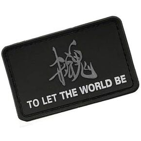 1Pc Black Metal Gear Solid to Let The World Be Patch Military Hook Loop Tactics Morale，Metal Patches，Metal Gear Solid Patch,Applique Patches