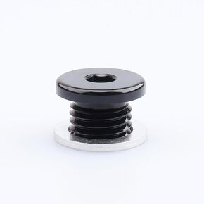 Aluminum Metric Port Plug M14 x 1.5 Black Low Profile Hex Plug with Aluminum Washer