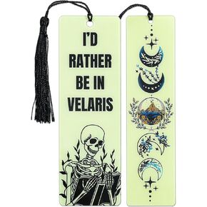 Acotar Acomaf Acrylic Bookmarks with Tassel, Set of 2Pcs, Moon Mountain Wings Bookmark for Reading Women Men, Book Accessories, Book Mark Supplies Gifts (Style 2)