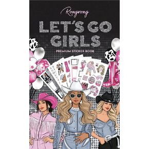 Rongrong Let's Go Girl Planner Stickers Book for Planners, Calendars and Journals – Aesthetic Premium Quality Stickers – Scrapbook Accessories – 24 Pages