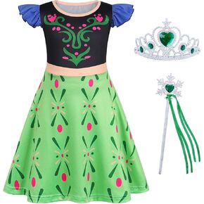 Eledobby Princess Costume Dress for Girls Kids Halloween Cosplay Outfit Birthday Party Dress