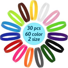 30 Pcs Puppy ID Collar Whelping Newborn Puppy Collars Adjustable Identification Collar ID Bands Double-Sided Soft Whelping Collars for Puppy ID Collars for Newborn Pet (S:9.36in/M:12in