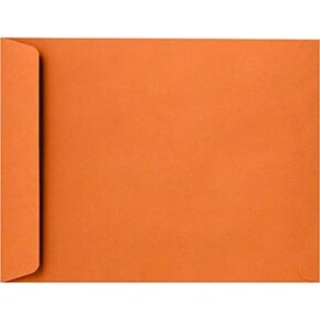 LUXPaper 9 x 12 Open End Envelopes | Peel & Press | Mandarin Orange | 80lb. Text | 50 Qty