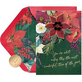 Papyrus Romantic Christmas Card with Ornament (Grateful For Your Love)