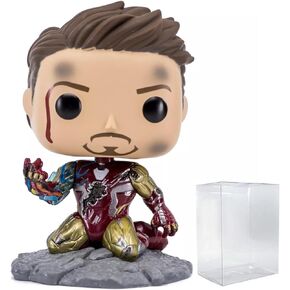 POP Marvel: Avengers Endgame - I Am Iron Man (Glow in The Dark) PX Previews Exclusive Funko Vinyl Figure (Bundled with Compatible Box Protector Case), Multicolor, 3.75 inches