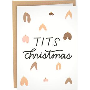 Sleazy Greetings Funny Christmas Card For Men Women Him Her | Tits Christmas Boob Ornaments Xmas Dirty Card For Boyfriend Girlfriend Wife Husband | Adult Holiday Card For Friend Or Family