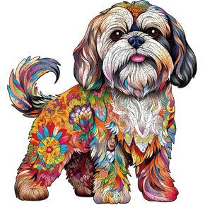 Wooden Puzzles for Adults, German Shepherd Puzzles for Adults, Birthday Puzzle Gifts for Puzzle Lover, Wooden Jigsaw Puzzles (M-11 * 6.3in 168 pcs)