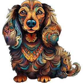 Wooden Puzzles for Adults, German Shepherd Puzzles for Adults, Birthday Puzzle Gifts for Puzzle Lover, Wooden Jigsaw Puzzles (M-11 * 6.3in 168 pcs)