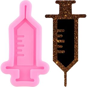 Syringe Silicone Mold Syringe Epoxy Resin Mold Phone Grip Mold for DIY Keychain Pendant Jewellery Making Necklace Decoration Craft