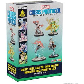 Atomic Mass Games Marvel: Crisis Protocol Mighty Thor, Lady SIF, Thor, Hero of Midgard, and Loki, Prince of Lies Character Pack, Tabletop Superhero Game, Ages 14+, 2 Players, 90 Min Playtime, Made
