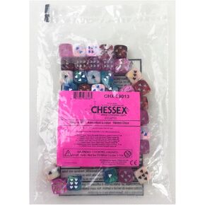 CHX29013 Assorted Loose Heart D6 Dice 16mm (5/8in) Bag of 50 Dice Chessex