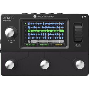 Aeros Loop Studio - 6 Track, Stereo Looper Pedal with Touch Screen and Hands Free Mixing