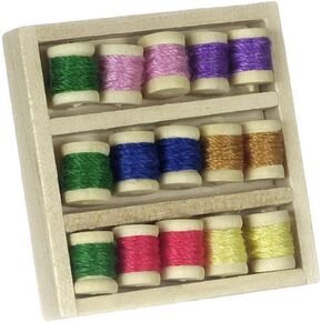 Dollhouse Miniature 1:12 Scale Thread Box of 15 Spools #G8592