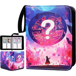 Blind Box Figure Card Binder - 200 Pockets Blind Box Card Ablum with 200 PCS Personalized Memory Cards, Mini Figure Collectible Card Collector Cards Holder for Blind Box Cards Collection