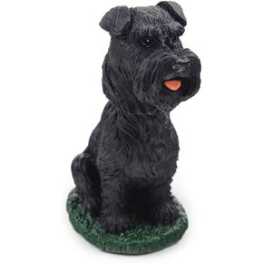 Animal Den Schnauzer Black Dog Bobblehead Figure for Car Dash Desk Fun Accessory