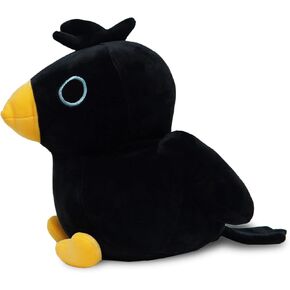 Avocatt Black Crow Plushie Toy - 10 Inches Stuffed Raven Animal Plush - Plushy and Squishy Raven with Soft Fabric and Stuffing - Cute Toy Gift for Boys and Girls