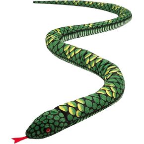 Plush Giant Snake, Realistic Stuffed Animal, Red Eyes Toy Gifts for Boys and Girls 110 Inches