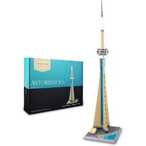 ArtorBricks Architectural CN Tower-Toronto Large Collection Building Set Model Kit and Gift for Adults (400 Pieces)