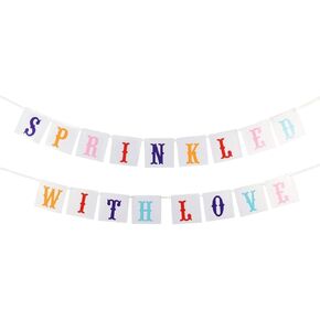 VANVENE Sprinkled with Love Banner for Baby Shower,Wedding Party Decorations Color Card Bunting Banner
