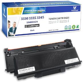 VICTORSTAR 3330 3335 3345 Remanufactured Toner Cartridge【Extra High Capacity】 15000 Pages Black for Xerox Phaser 3330 3330dni Xerox WorkCentre 3335 3335dni 3345 3345dni Laser Printers